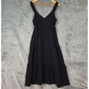 Womens Dress‎ Medium Babydoll Tiered Midi Cottagecore Smocked Witch Fairy Grunge